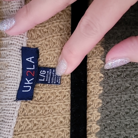 ❄️3/$25 Color Block Long Sweater Duster - Picture 3 of 5